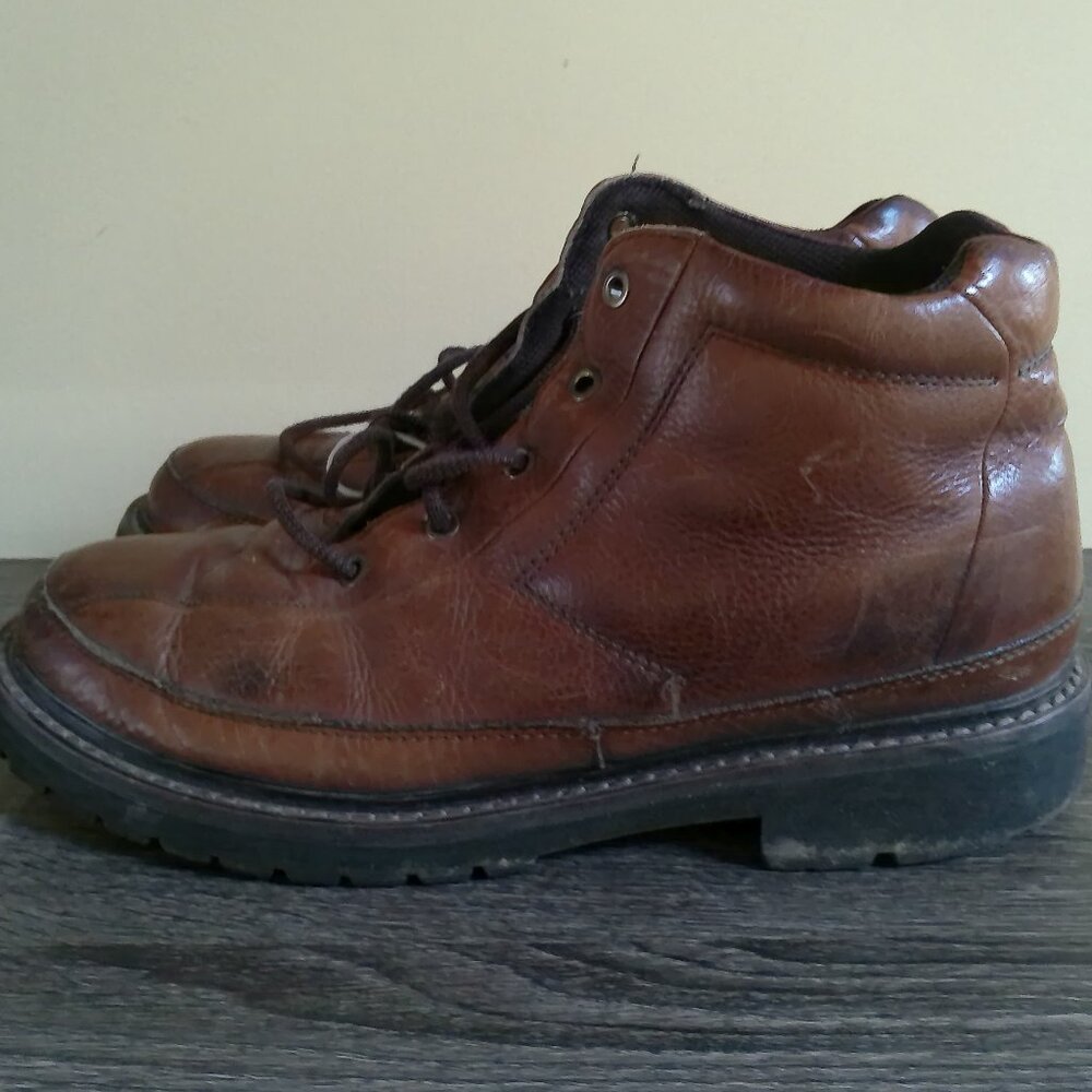 RJ Colt Babson Leather Lace-Up Boots Brown Men’s Size 12